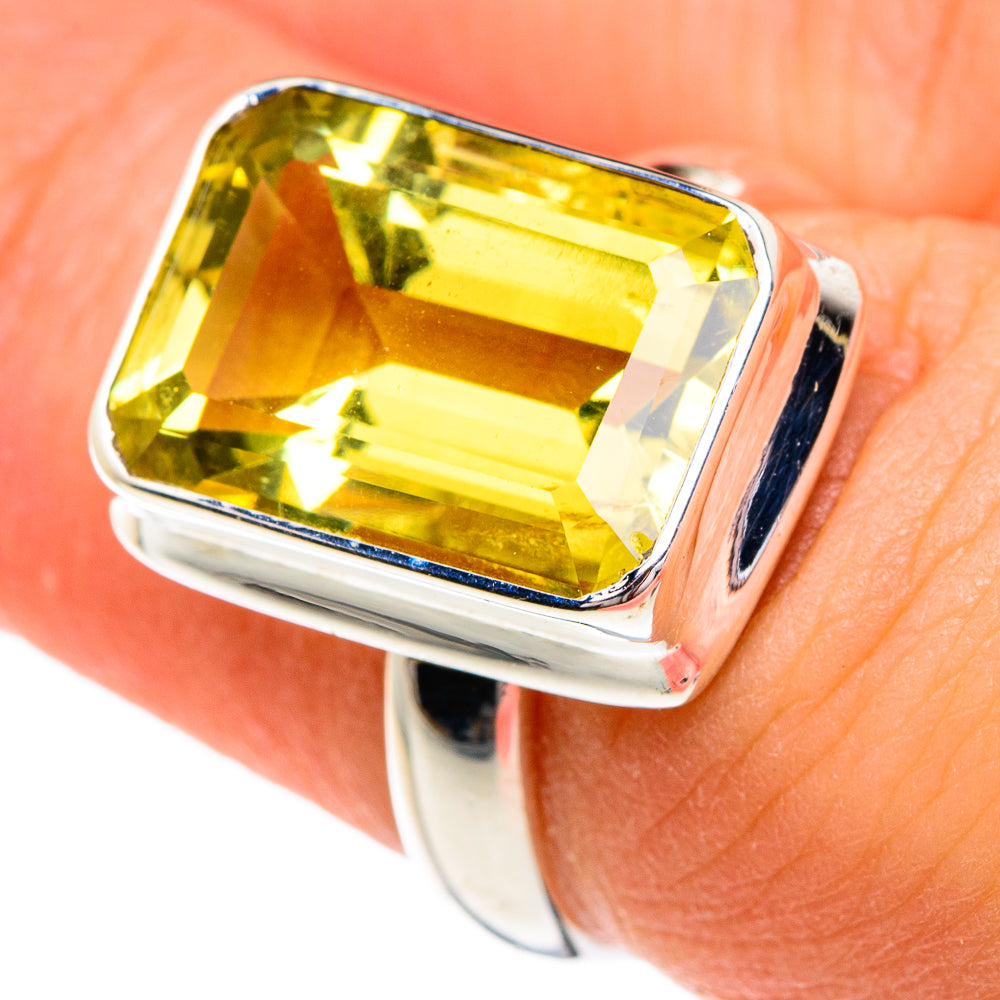 Lemon Quartz Rings handcrafted by Ana Silver Co - RING84218