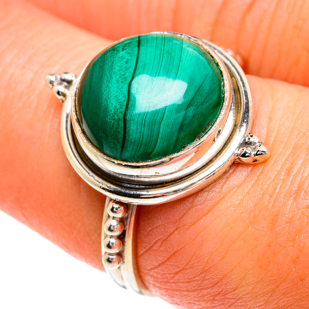 Malachite Rings handcrafted by Ana Silver Co - RING84229