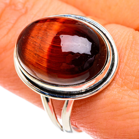 Red Tiger Eye Rings handcrafted by Ana Silver Co - RING84233