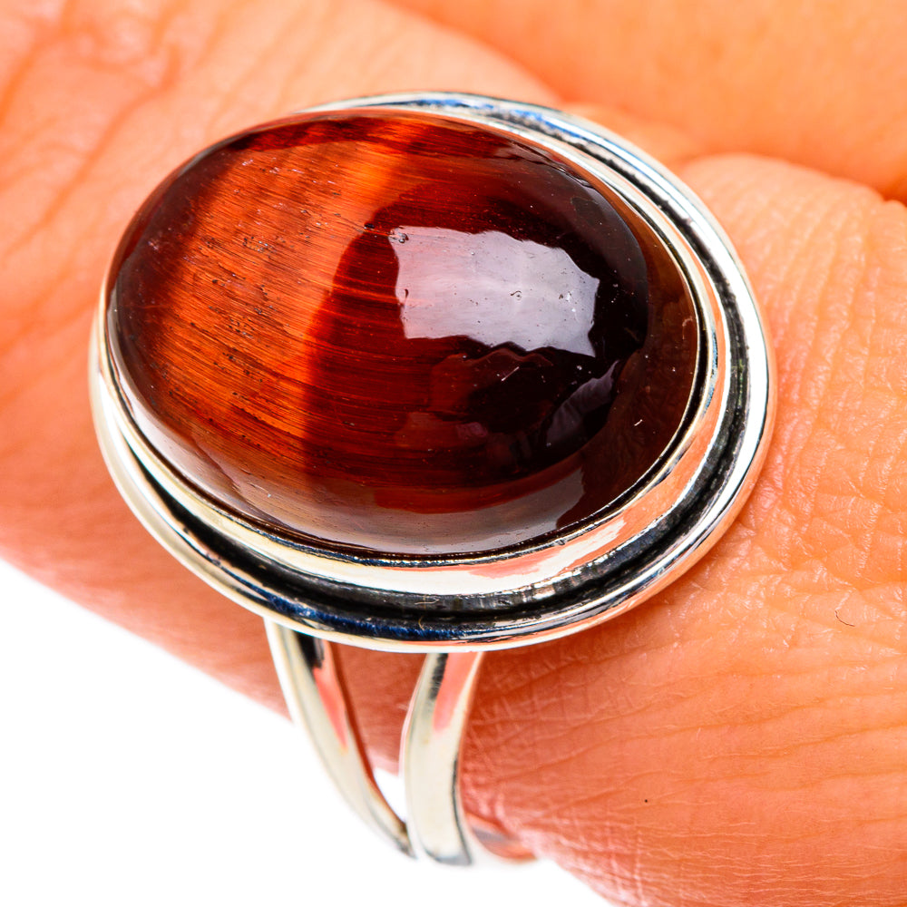 Red Tiger Eye Rings handcrafted by Ana Silver Co - RING84233