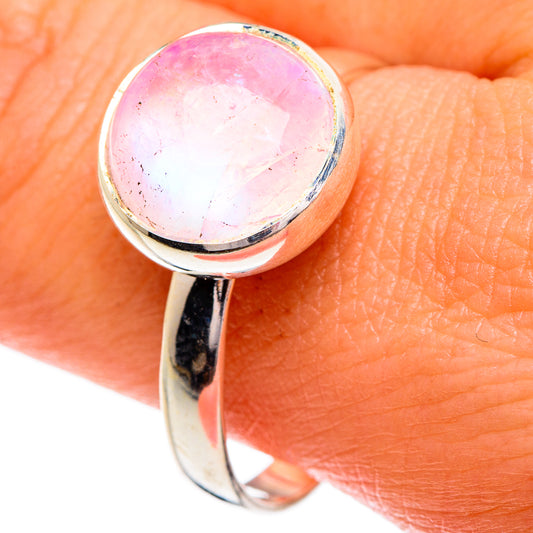 Pink Moonstone Rings handcrafted by Ana Silver Co - RING84244