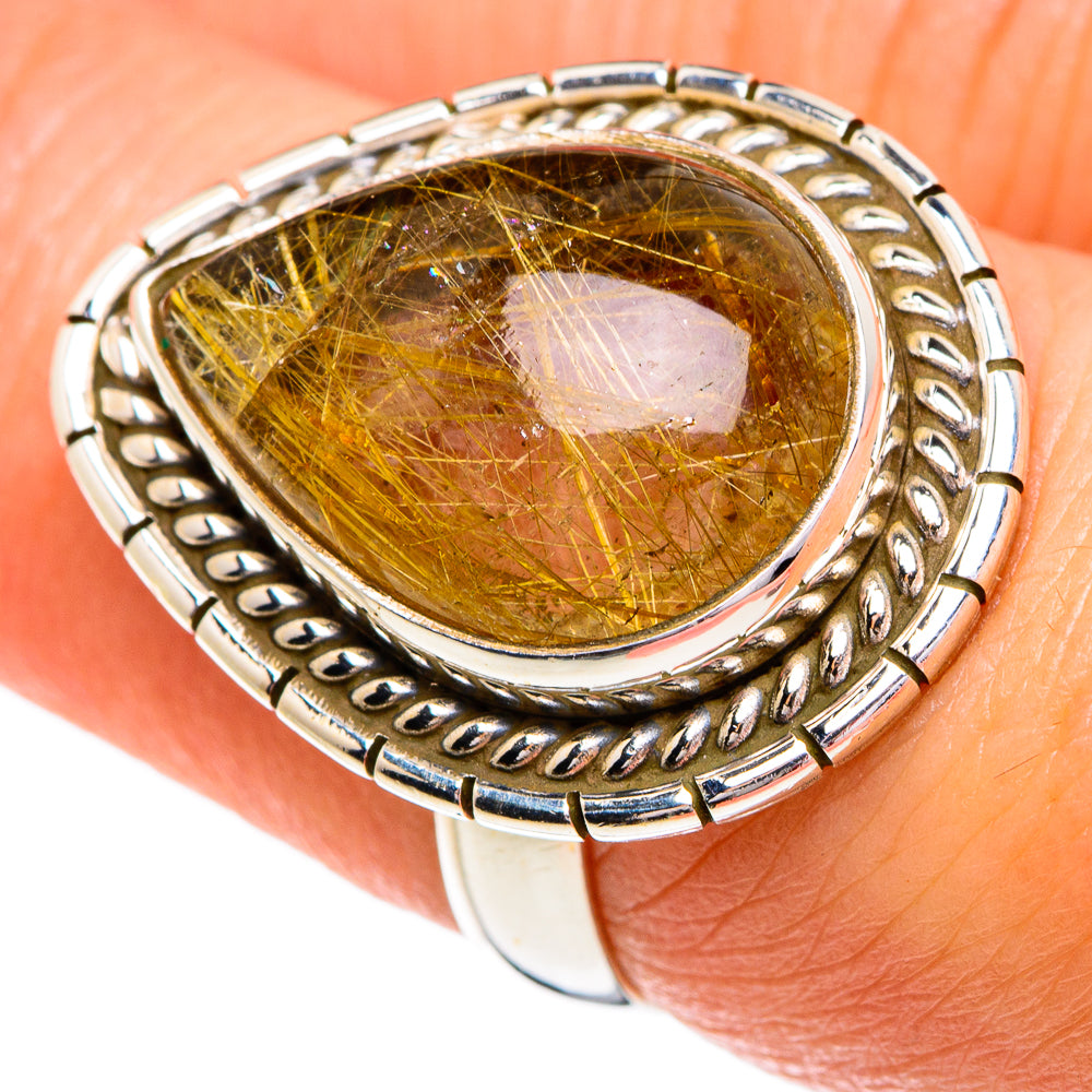 Rutilated Quartz Rings handcrafted by Ana Silver Co - RING84248