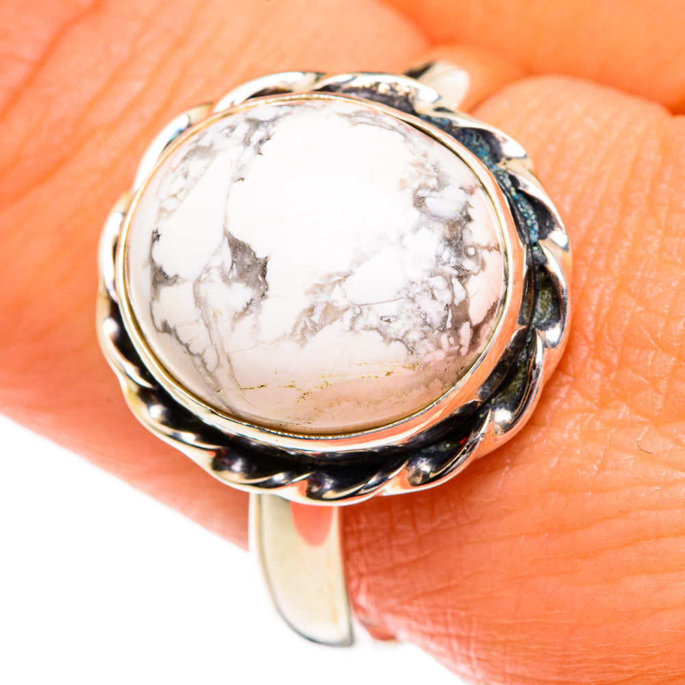 Howlite Rings handcrafted by Ana Silver Co - RING84255