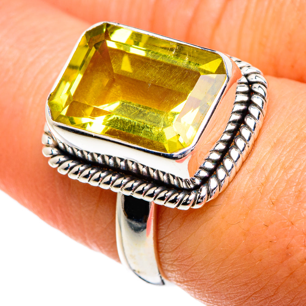 Lemon Quartz Rings handcrafted by Ana Silver Co - RING84262