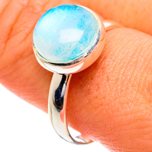 Rainbow Moonstone Rings handcrafted by Ana Silver Co - RING84273