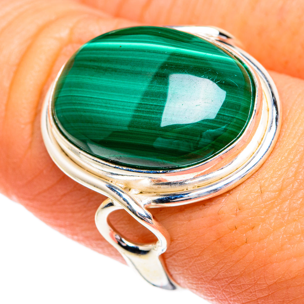 Malachite Rings handcrafted by Ana Silver Co - RING84276
