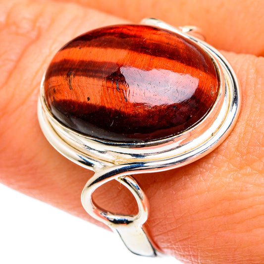 Red Tiger Eye Rings handcrafted by Ana Silver Co - RING84280
