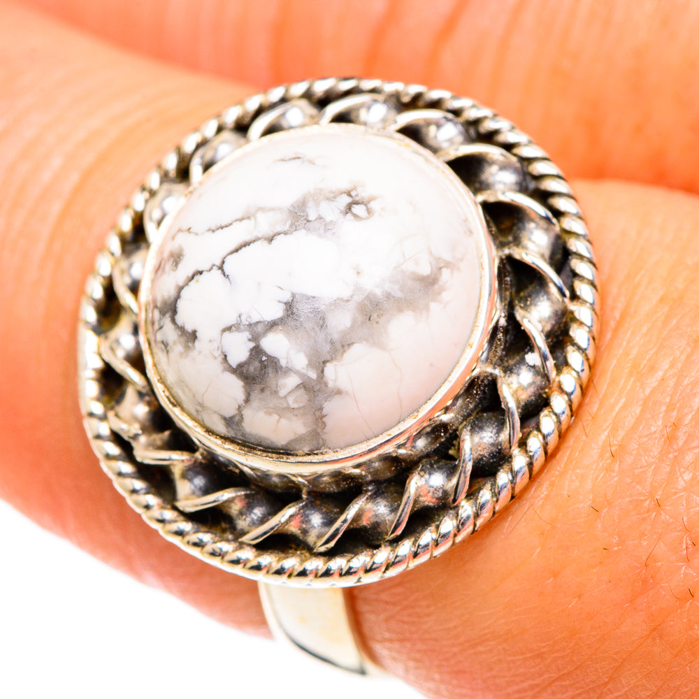 Howlite Rings handcrafted by Ana Silver Co - RING84297