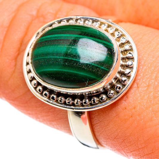 Malachite Rings handcrafted by Ana Silver Co - RING84309