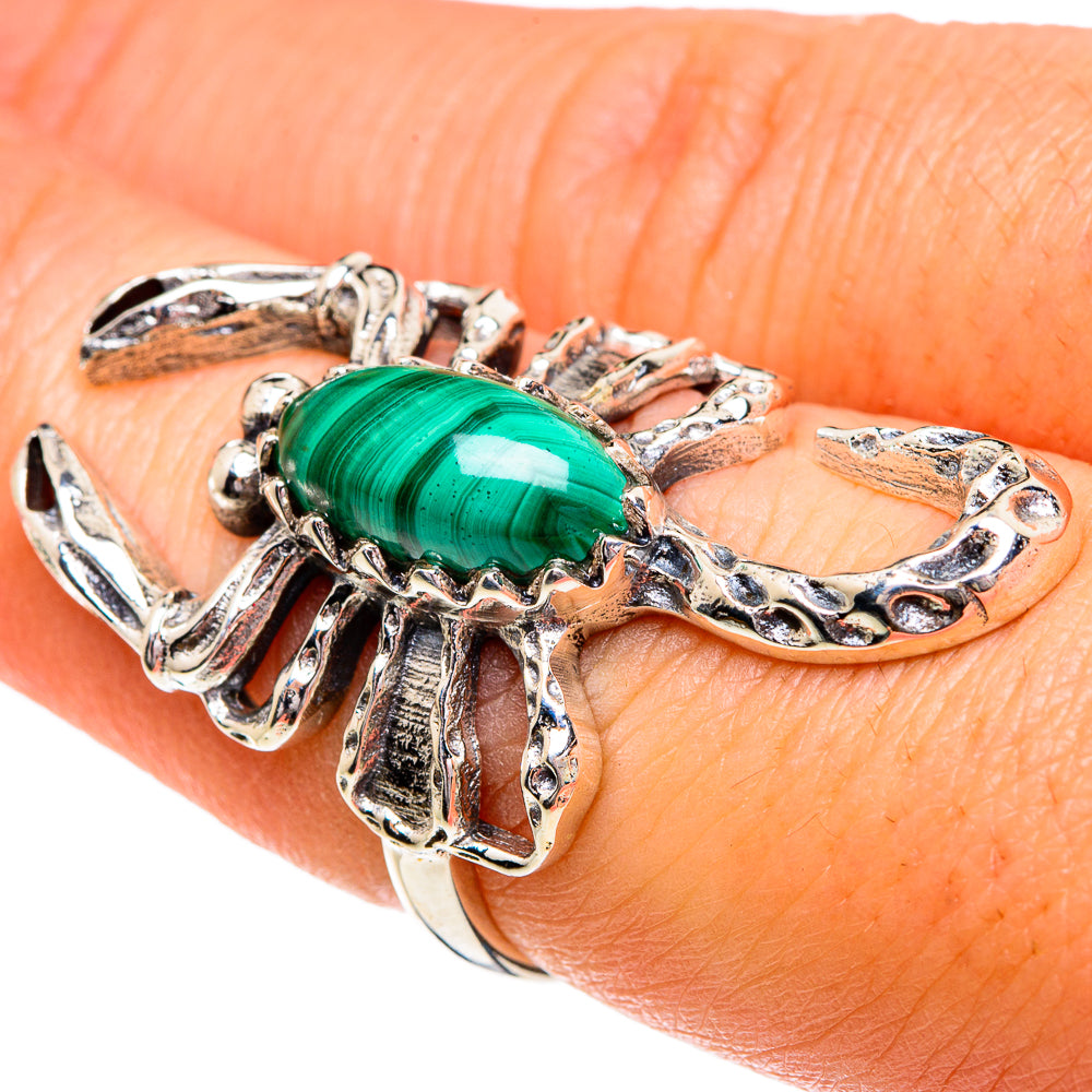 Malachite Rings handcrafted by Ana Silver Co - RING84311