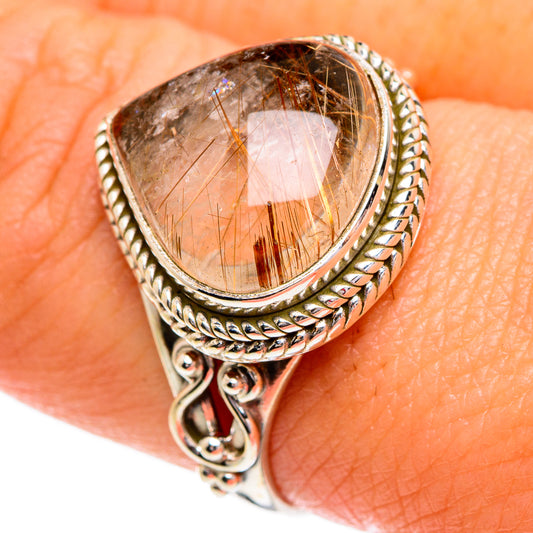 Rutilated Quartz Rings handcrafted by Ana Silver Co - RING84333