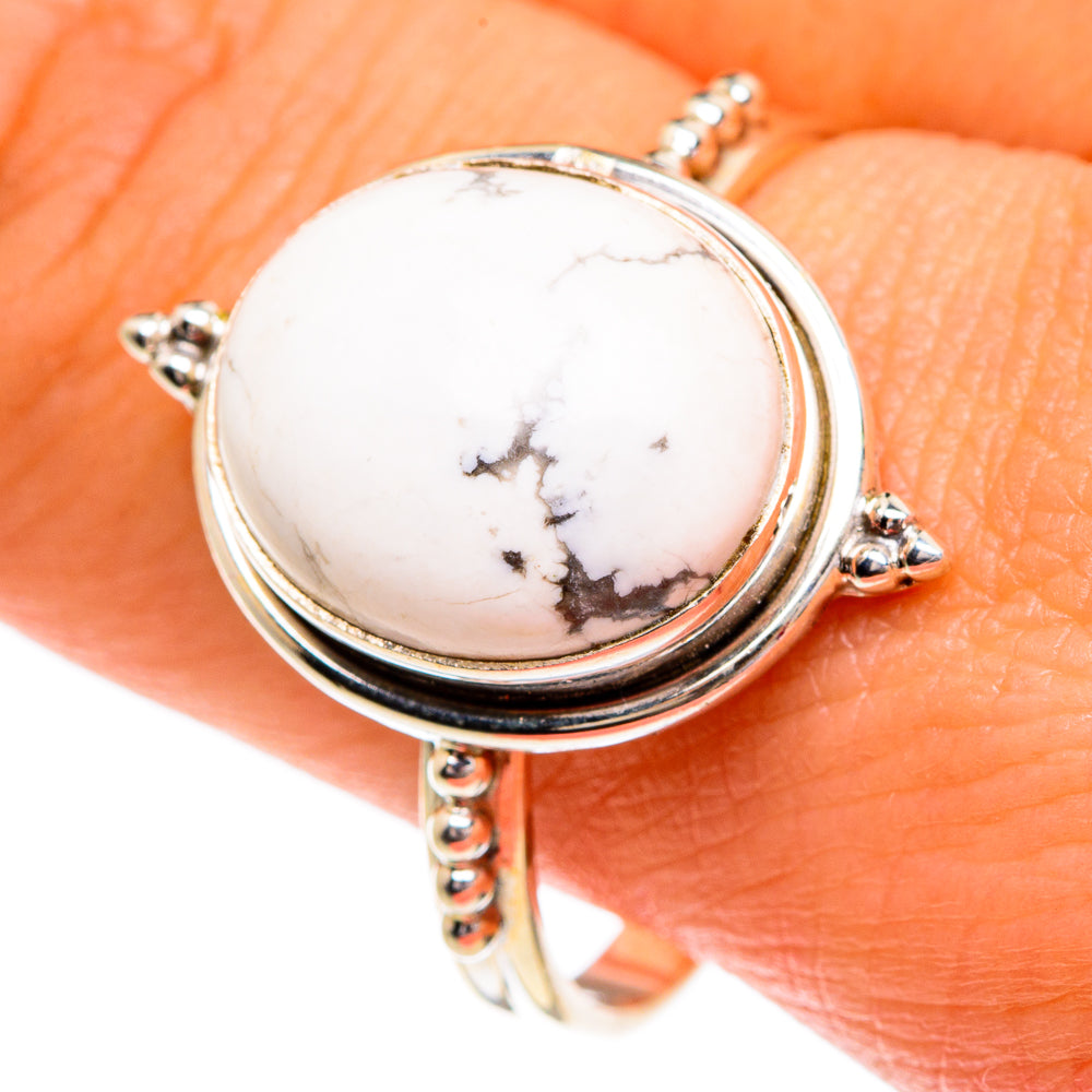 Howlite Rings handcrafted by Ana Silver Co - RING84338
