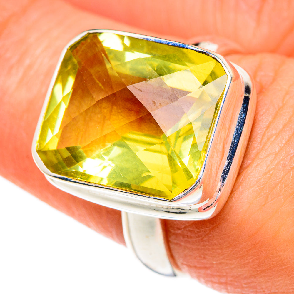 Lemon Quartz Rings handcrafted by Ana Silver Co - RING84343
