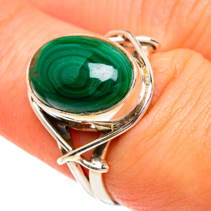 Malachite Rings handcrafted by Ana Silver Co - RING84356