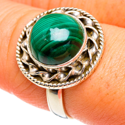 Malachite Rings handcrafted by Ana Silver Co - RING84357