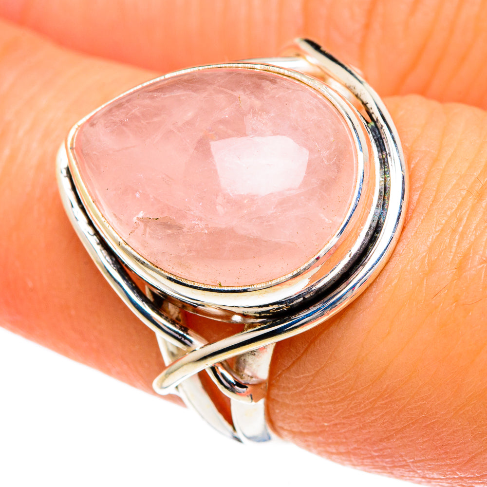 Rose Quartz Rings handcrafted by Ana Silver Co - RING84369