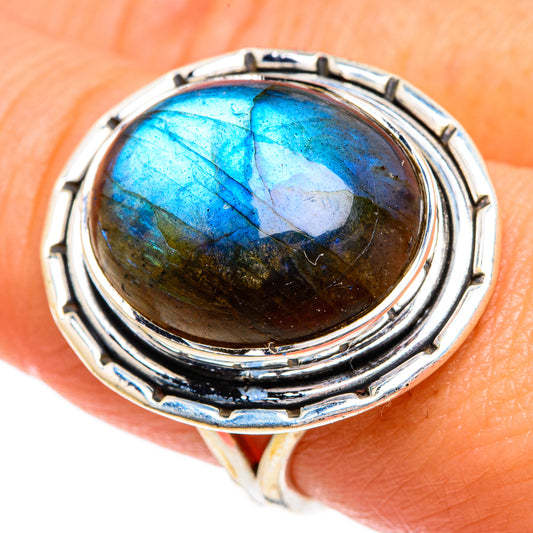 Labradorite Rings handcrafted by Ana Silver Co - RING84387