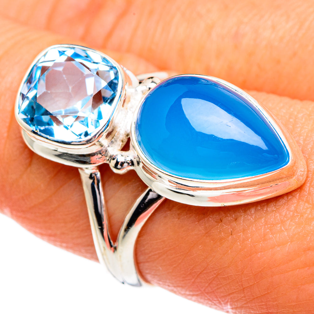 Chalcedony Rings handcrafted by Ana Silver Co - RING84411