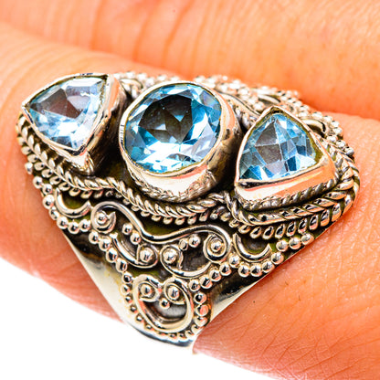 Blue Topaz Rings handcrafted by Ana Silver Co - RING84412