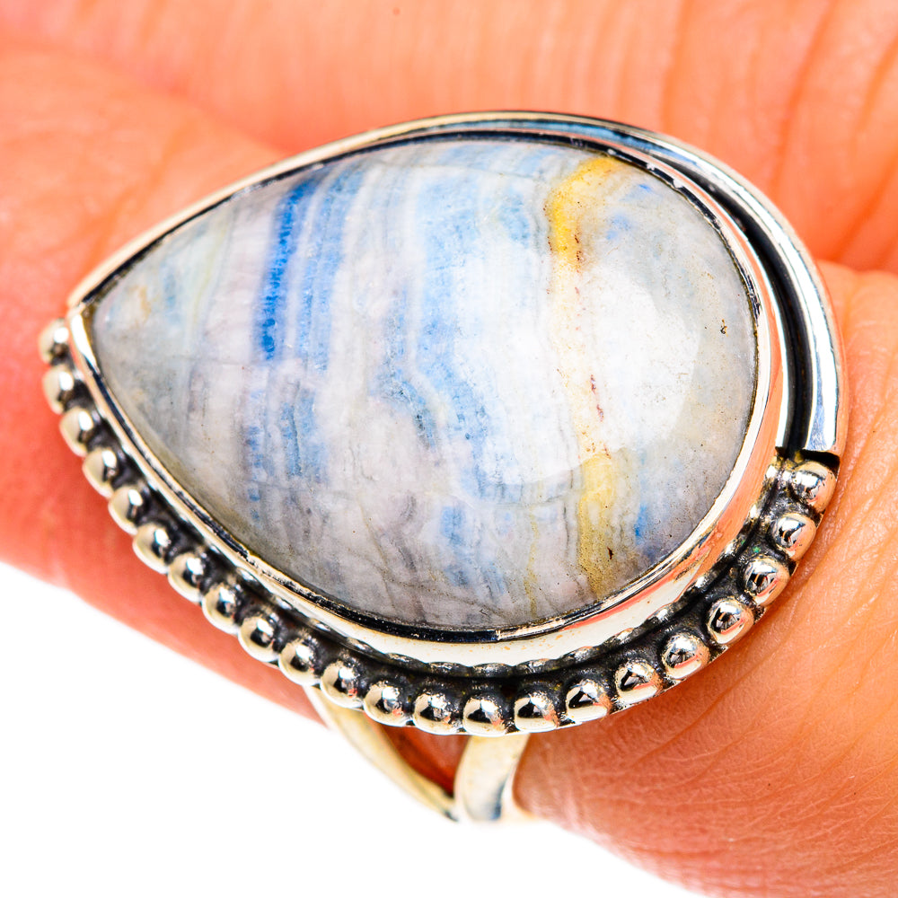 Blue Scheelite Rings handcrafted by Ana Silver Co - RING84414