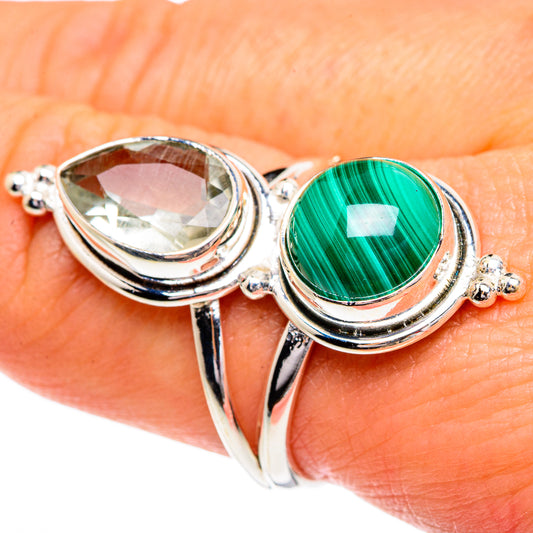 Malachite Rings handcrafted by Ana Silver Co - RING84416