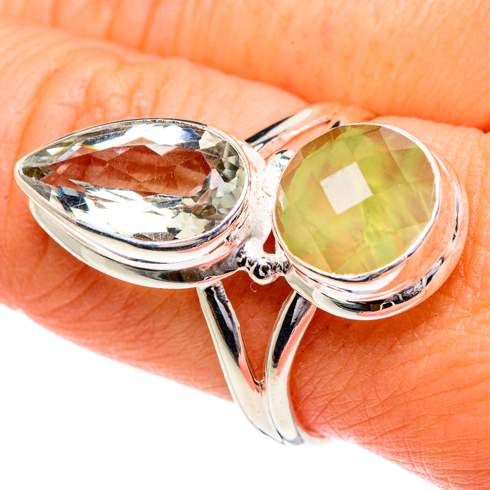 Prehnite Rings handcrafted by Ana Silver Co - RING84417