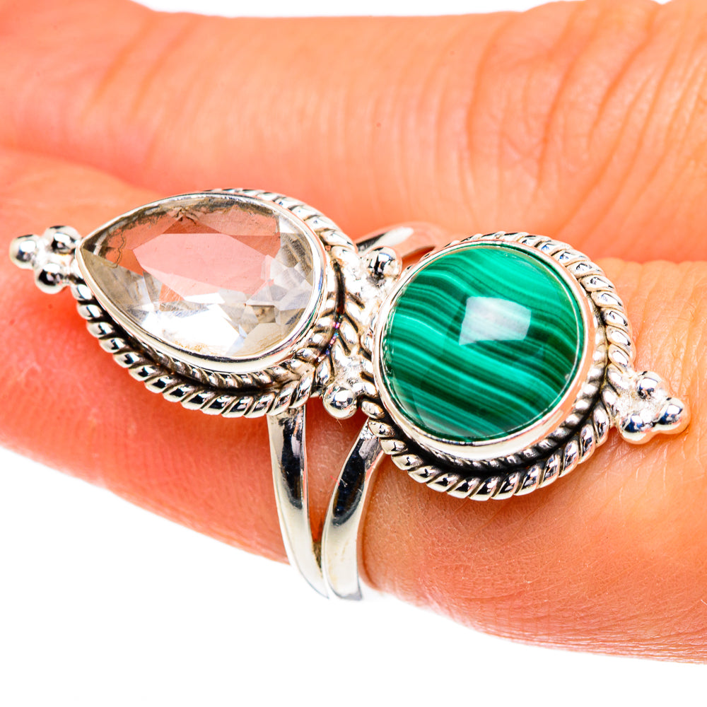 Malachite Rings handcrafted by Ana Silver Co - RING84418