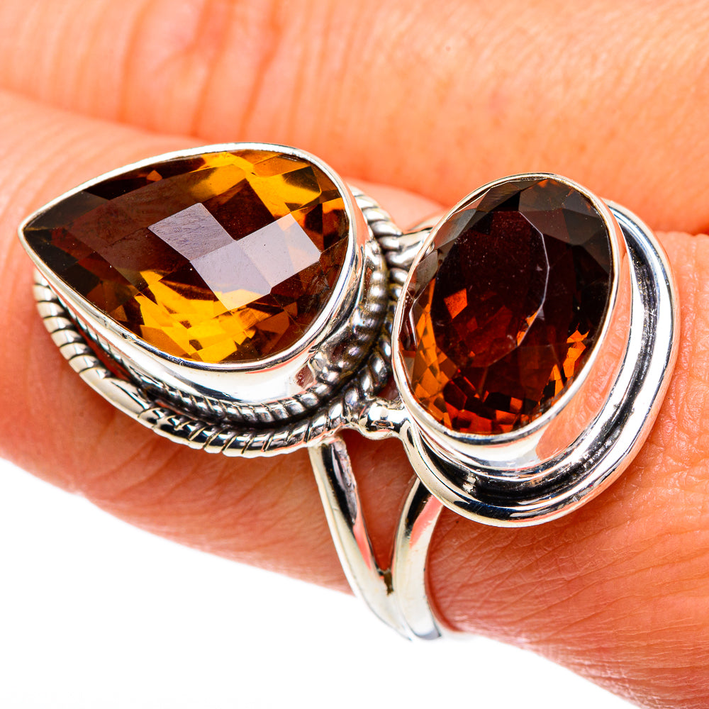 Mandarin Citrine Rings handcrafted by Ana Silver Co - RING84420