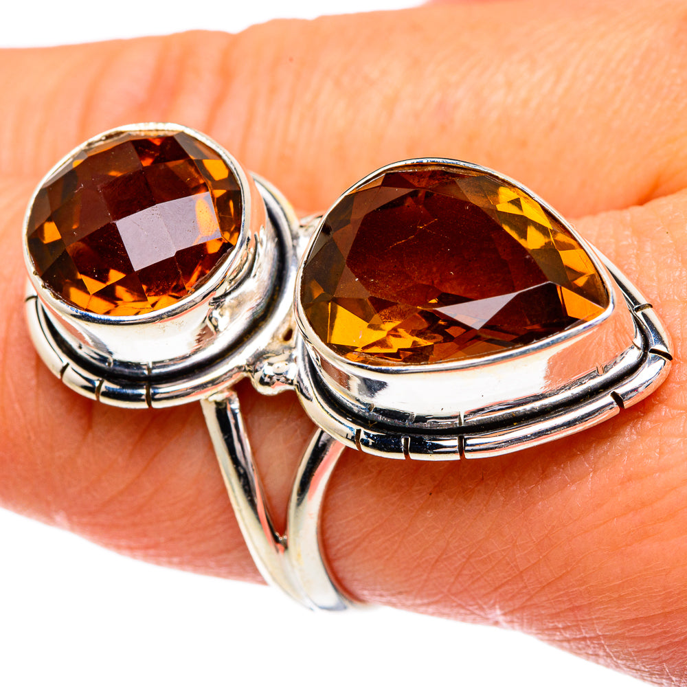 Mandarin Citrine Rings handcrafted by Ana Silver Co - RING84421