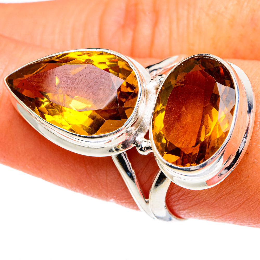 Mandarin Citrine Rings handcrafted by Ana Silver Co - RING84424