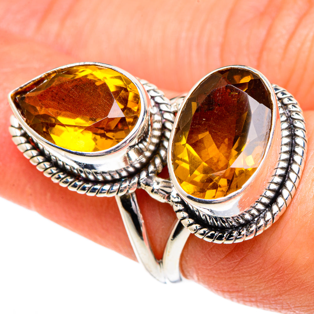 Mandarin Citrine Rings handcrafted by Ana Silver Co - RING84425