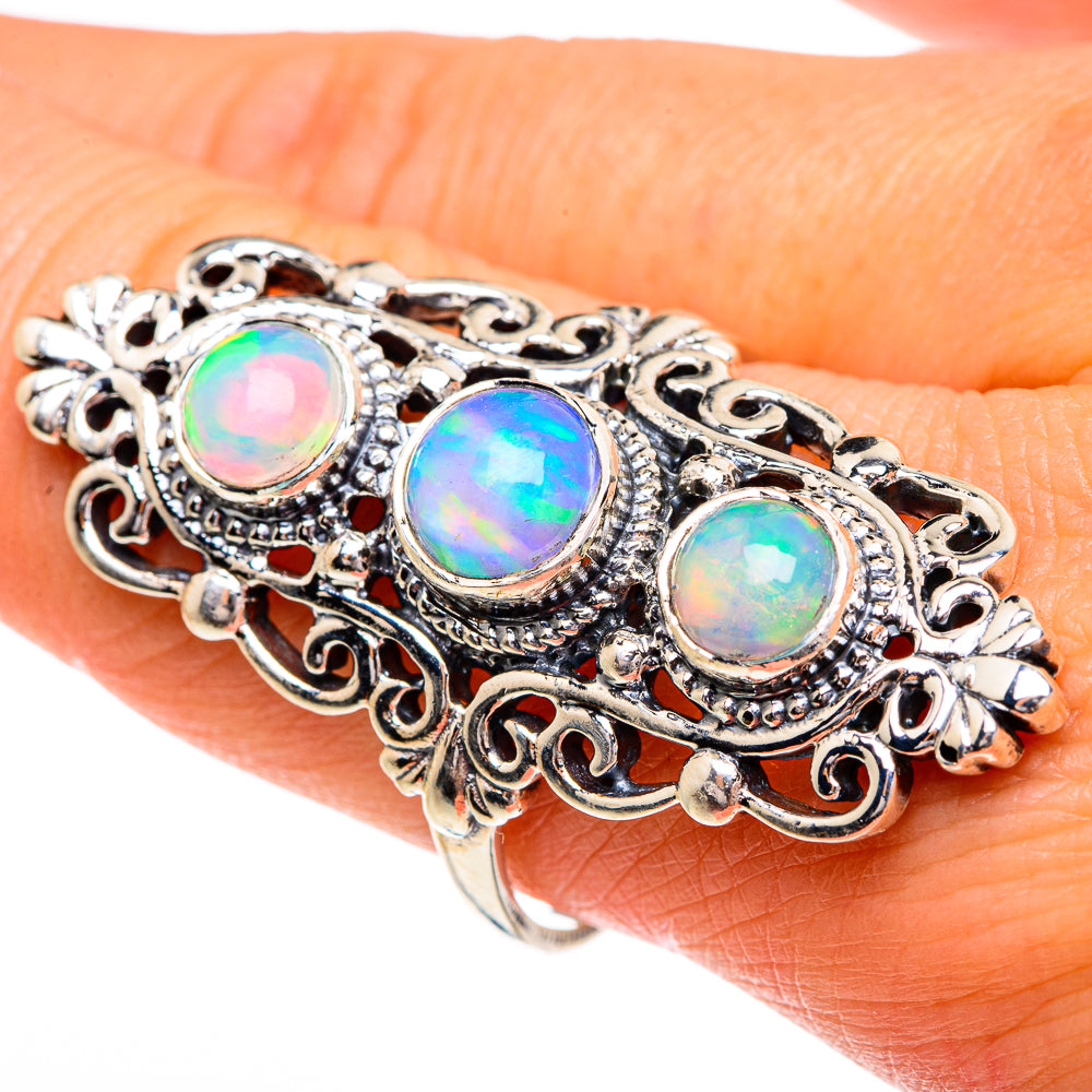 Ethiopian Opal Rings handcrafted by Ana Silver Co - RING84429