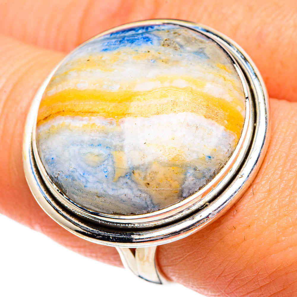 Blue Scheelite Rings handcrafted by Ana Silver Co - RING84431