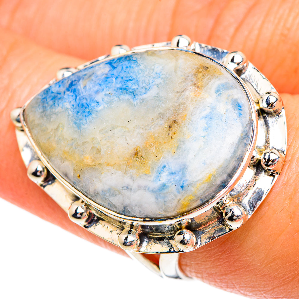 Blue Scheelite Rings handcrafted by Ana Silver Co - RING84435