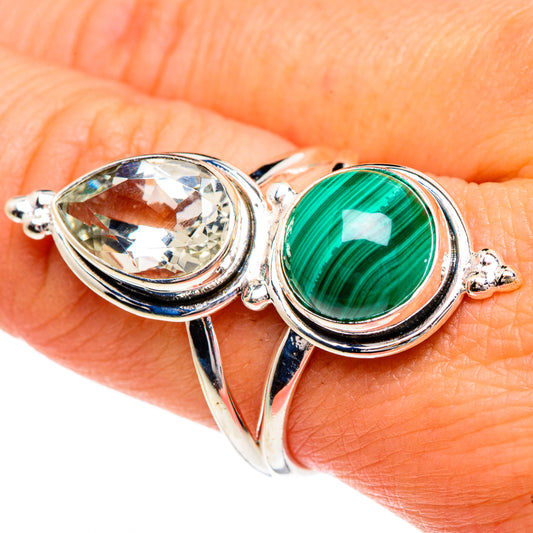Malachite Rings handcrafted by Ana Silver Co - RING84437