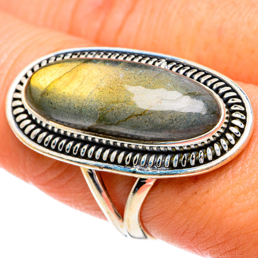 Labradorite Rings handcrafted by Ana Silver Co - RING84441
