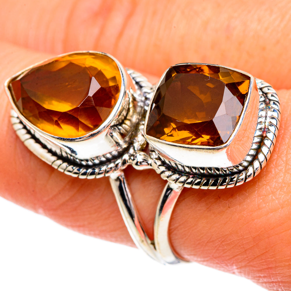 Mandarin Citrine Rings handcrafted by Ana Silver Co - RING84442