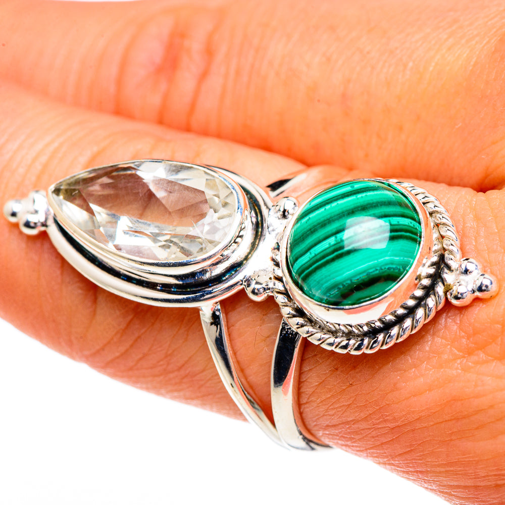 Malachite Rings handcrafted by Ana Silver Co - RING84450