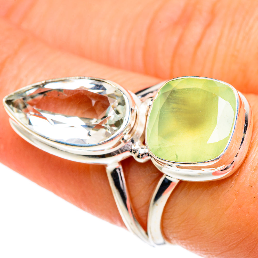 Prehnite Rings handcrafted by Ana Silver Co - RING84451