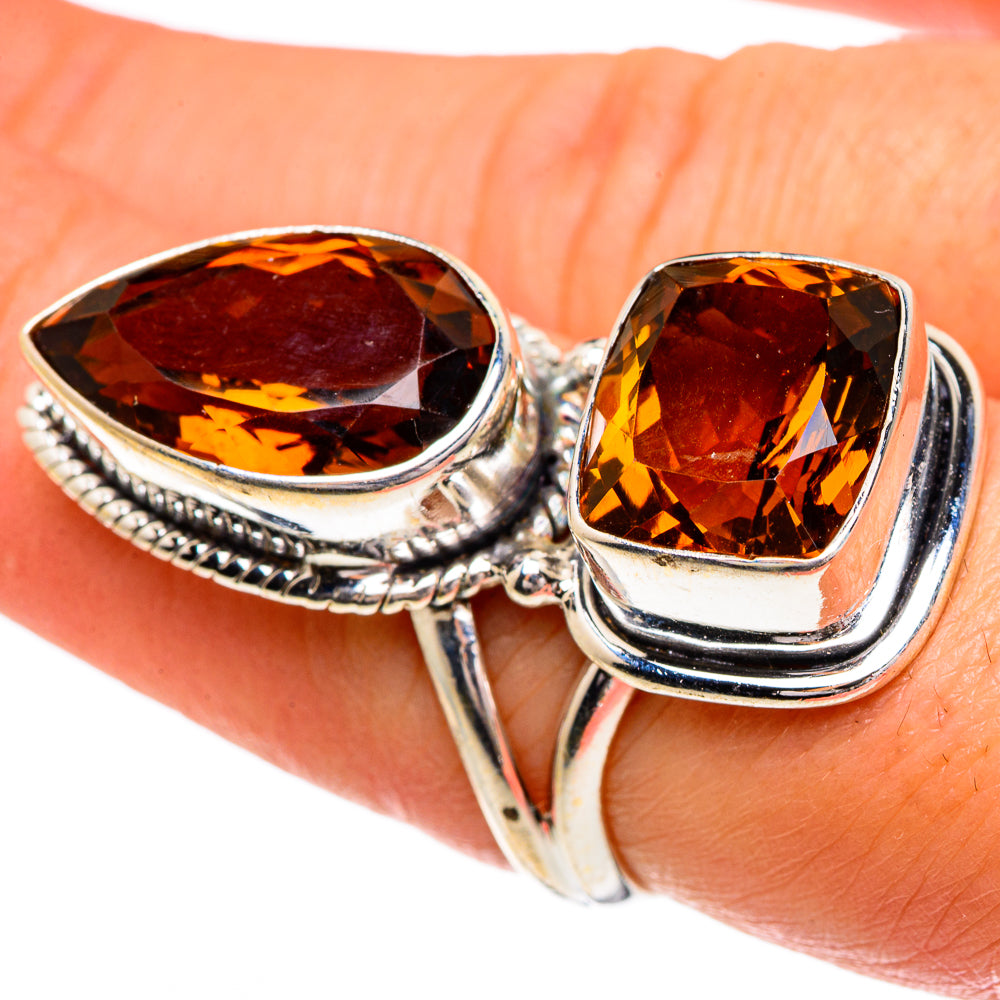 Mandarin Citrine Rings handcrafted by Ana Silver Co - RING84453