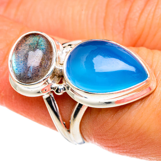 Aqua Chalcedony Rings handcrafted by Ana Silver Co - RING84469