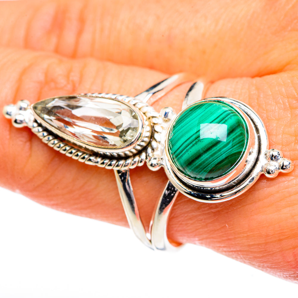 Malachite Rings handcrafted by Ana Silver Co - RING84471