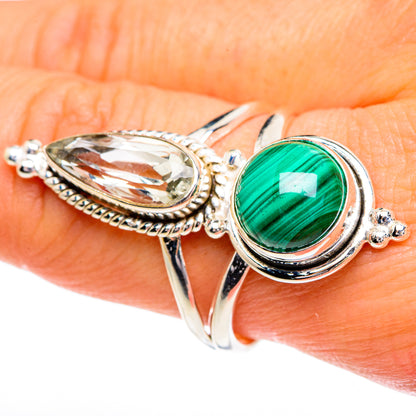 Malachite Rings handcrafted by Ana Silver Co - RING84471
