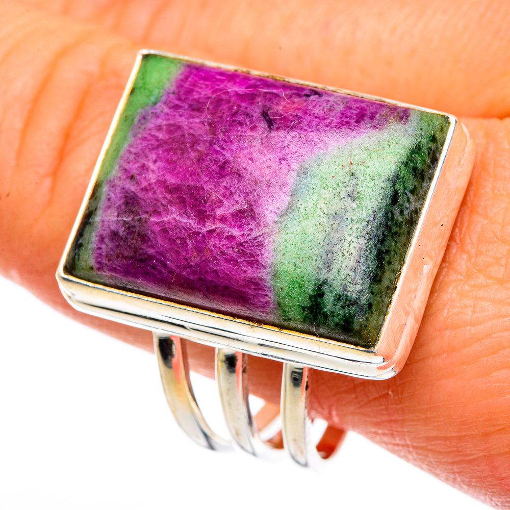 Ruby Zoisite Rings handcrafted by Ana Silver Co - RING84474