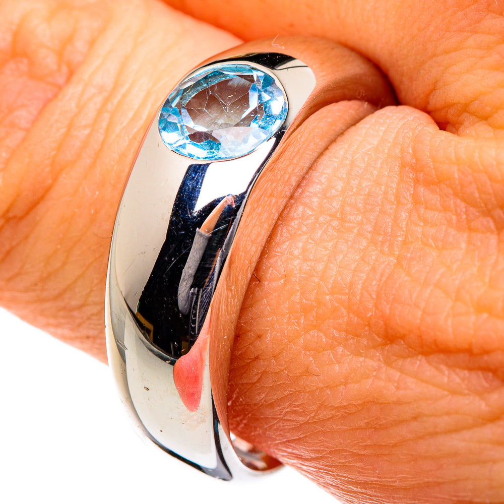Blue Topaz Rings handcrafted by Ana Silver Co - RING84476