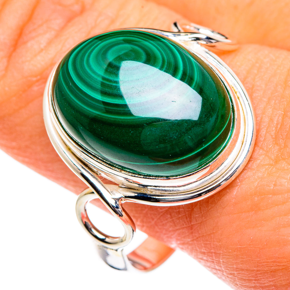 Malachite Rings handcrafted by Ana Silver Co - RING84481