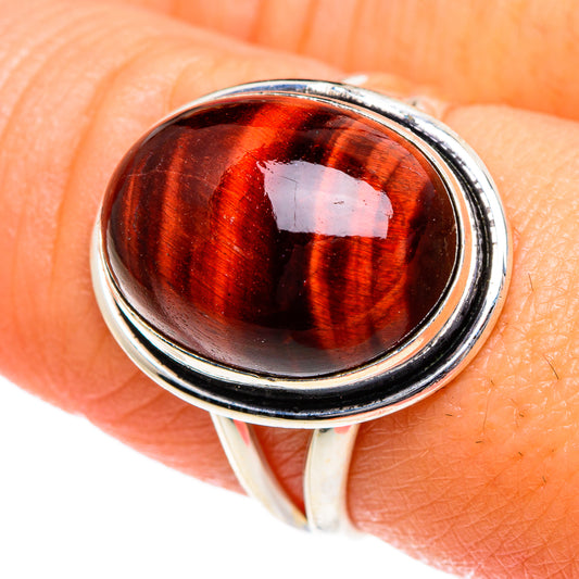 Red Tiger Eye Rings handcrafted by Ana Silver Co - RING84486