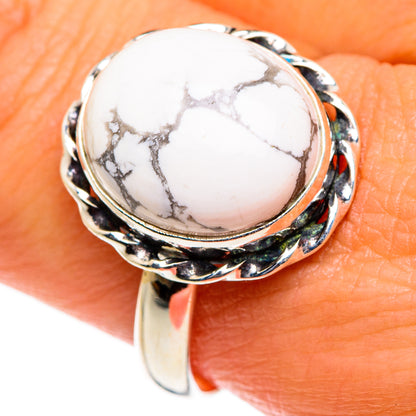 Howlite Rings handcrafted by Ana Silver Co - RING84504