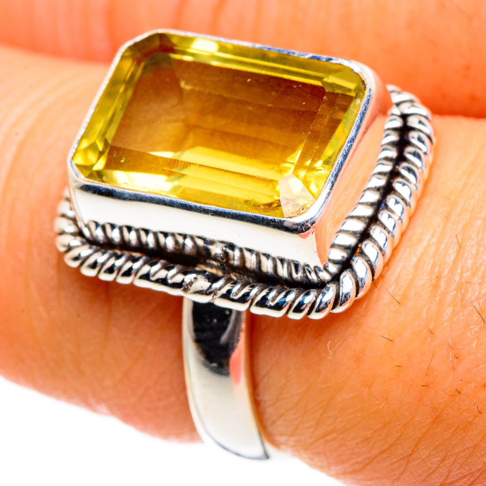 Lemon Quartz Rings handcrafted by Ana Silver Co - RING84509