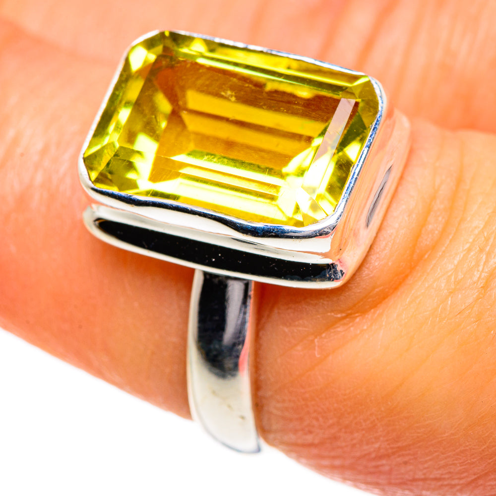 Lemon Quartz Rings handcrafted by Ana Silver Co - RING84510